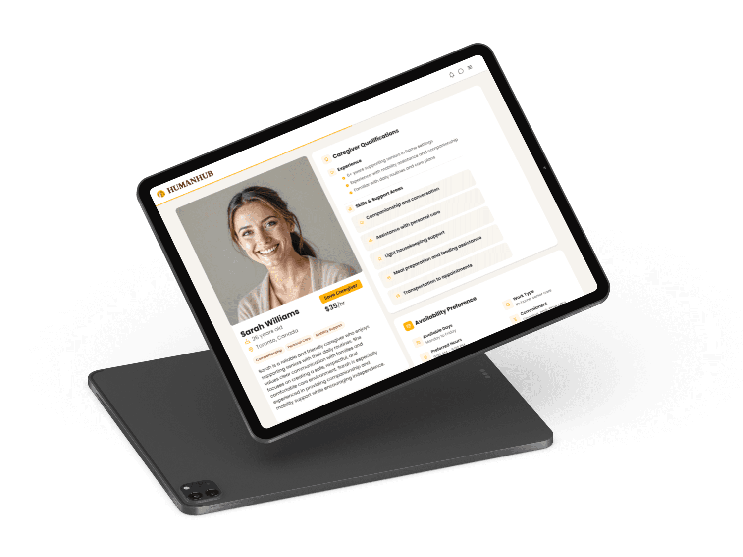 HumanHub sur iPad